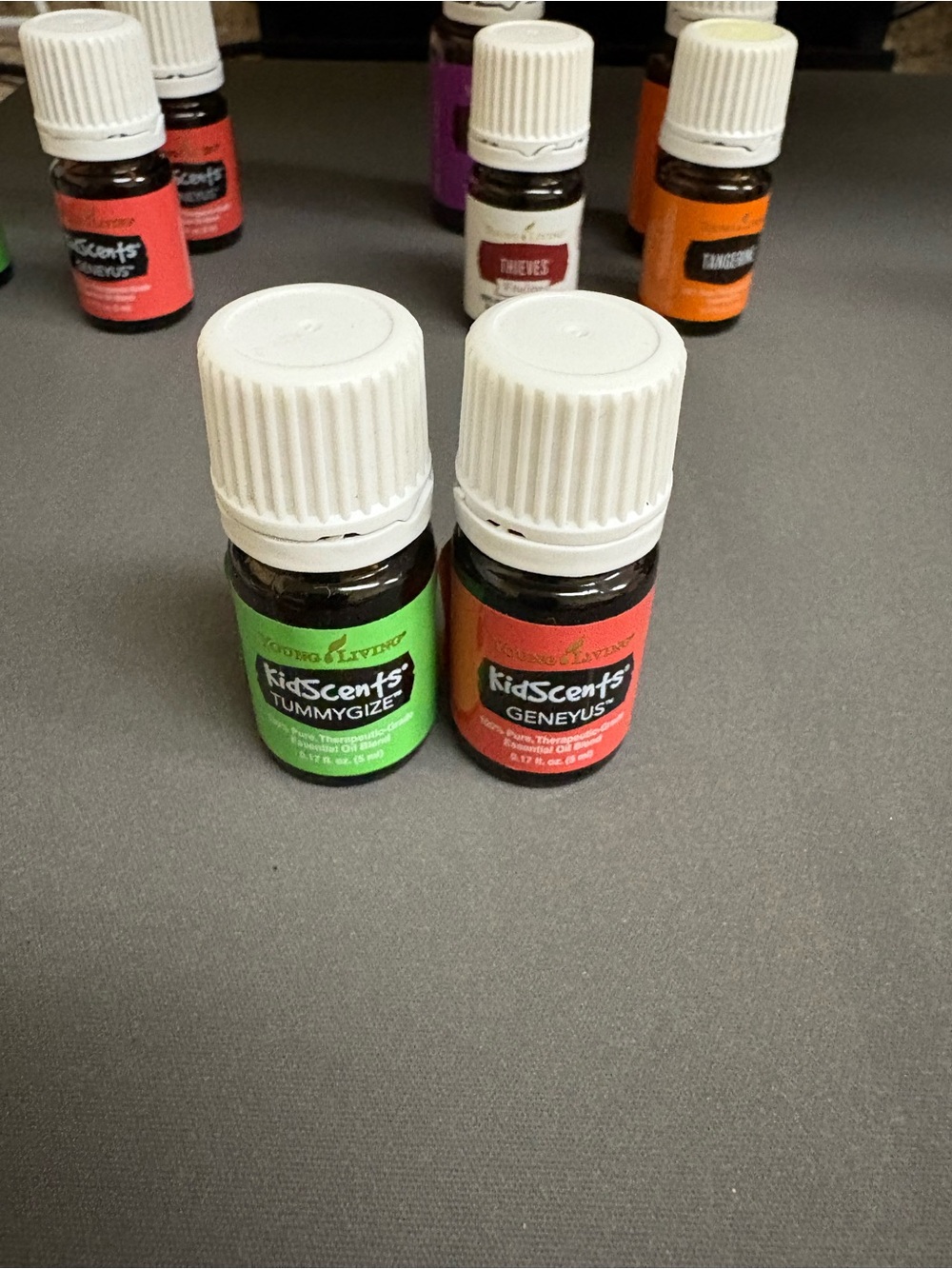 Young Living KidScents TummyGize (green) & GeneYus (red) Duo